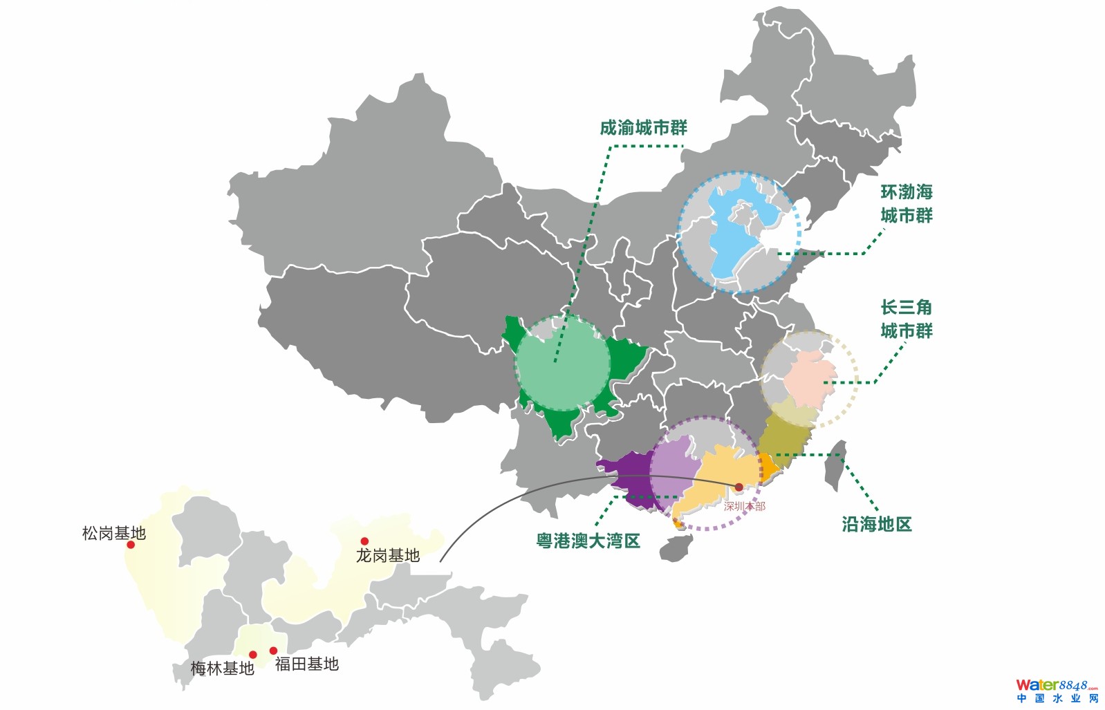 深投環(huán)保業(yè)務(wù)分布